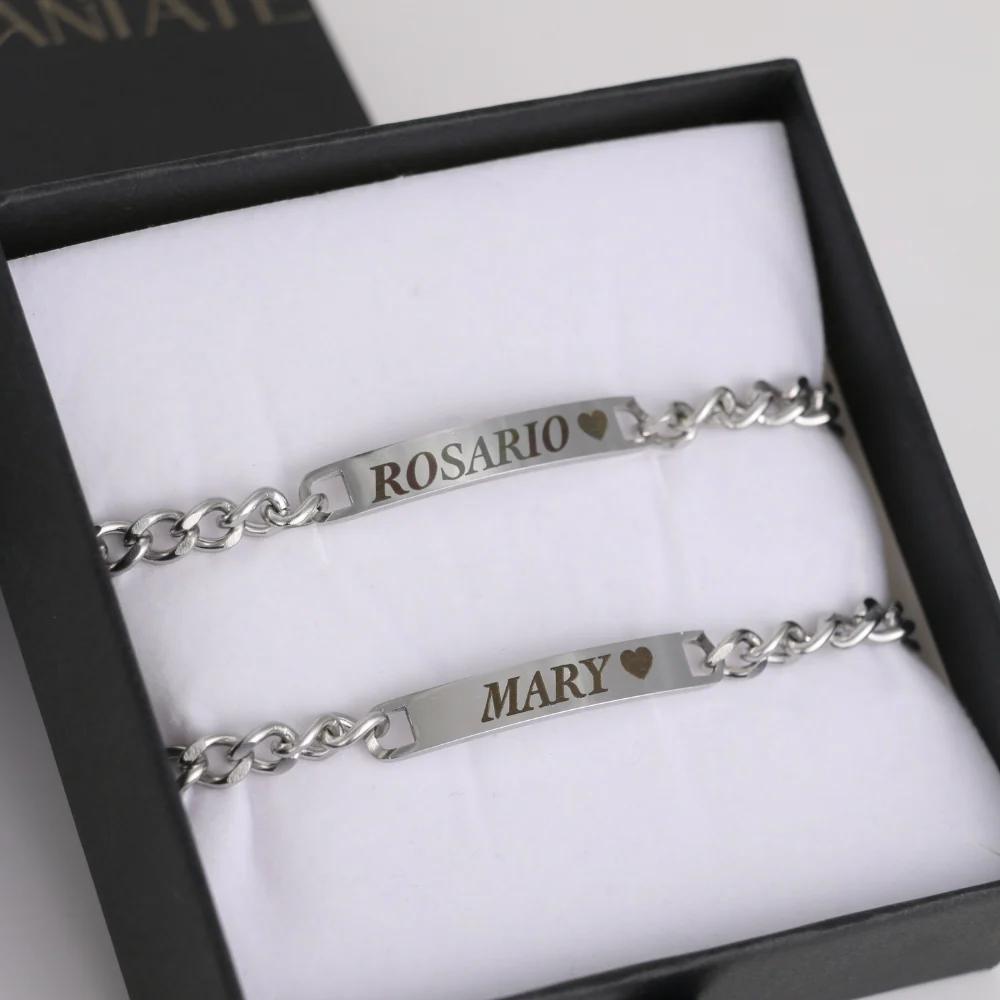 Coppia Di Bracciali Amore Eterno Personalizzati Con Incisione - Image 8