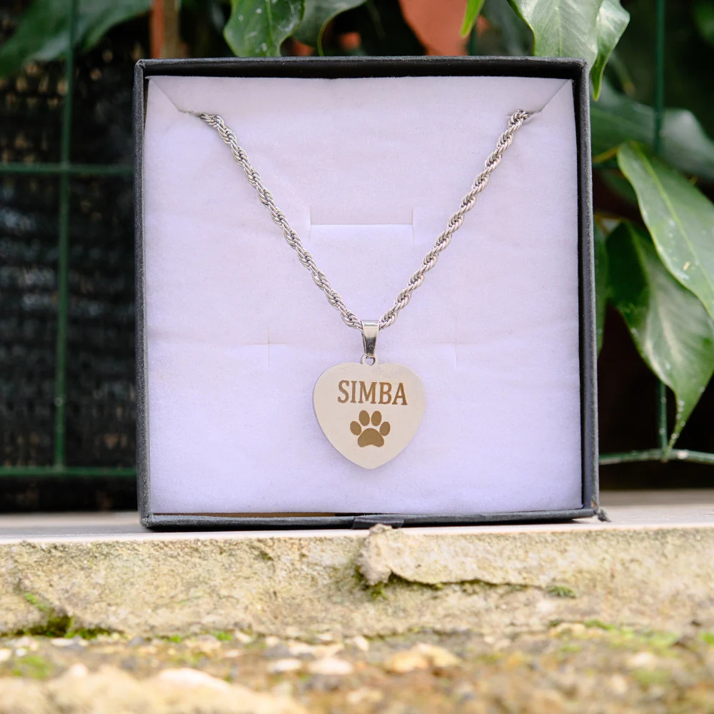 Collana Cuore 4 Zampe Foto Incisa - Image 6