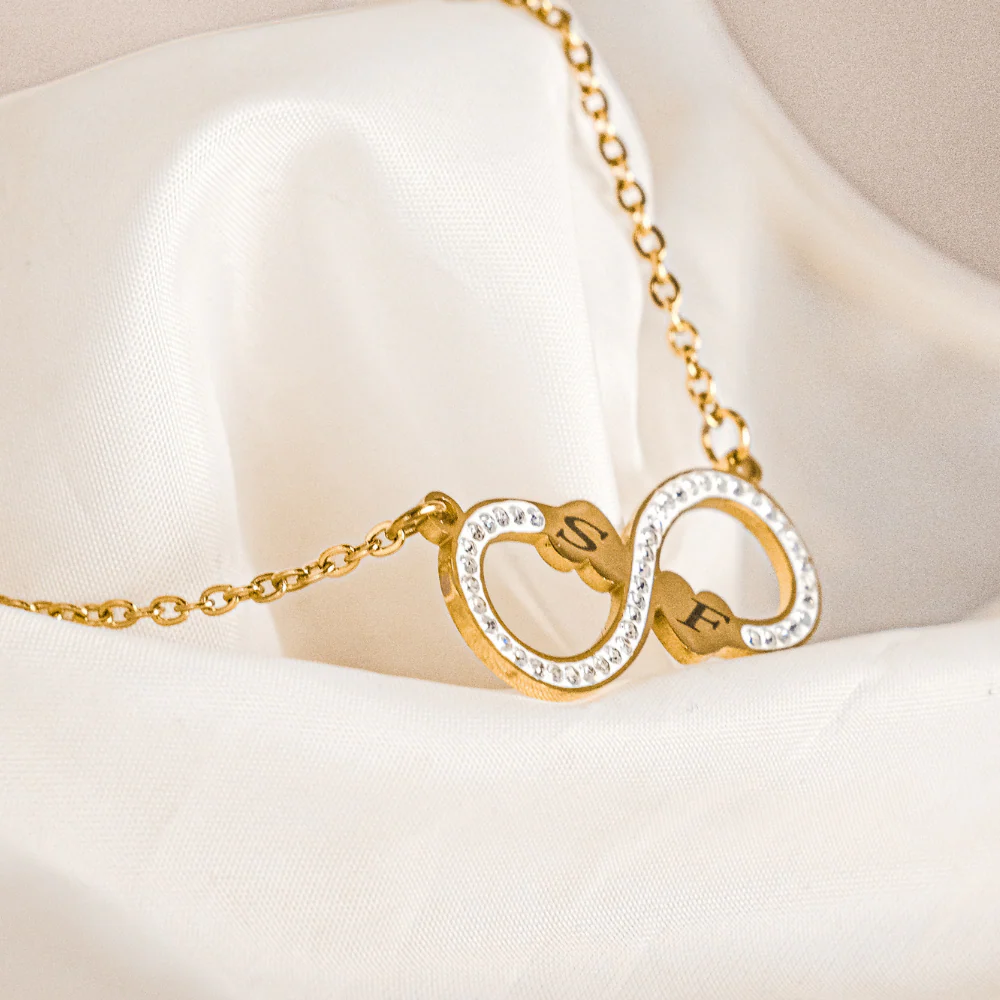 Collana Cuori Infinito Cuori Con Incisione Personalizzata - Image 3