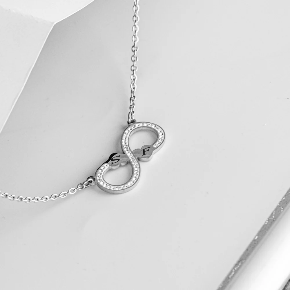 Collana Cuori Infinito Cuori Con Incisione Personalizzata - Image 8