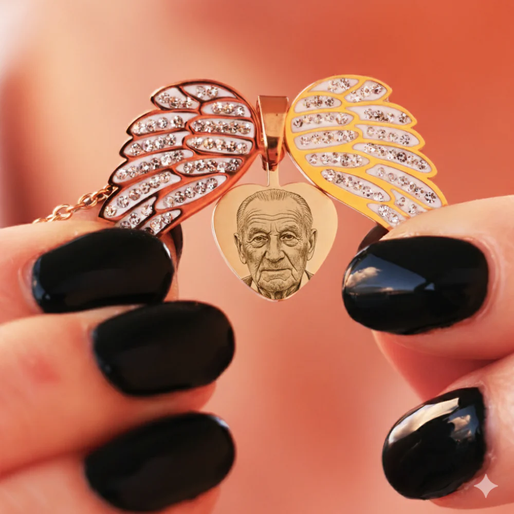 Collana Angelo Mio Con Foto Personalizzata - Image 3