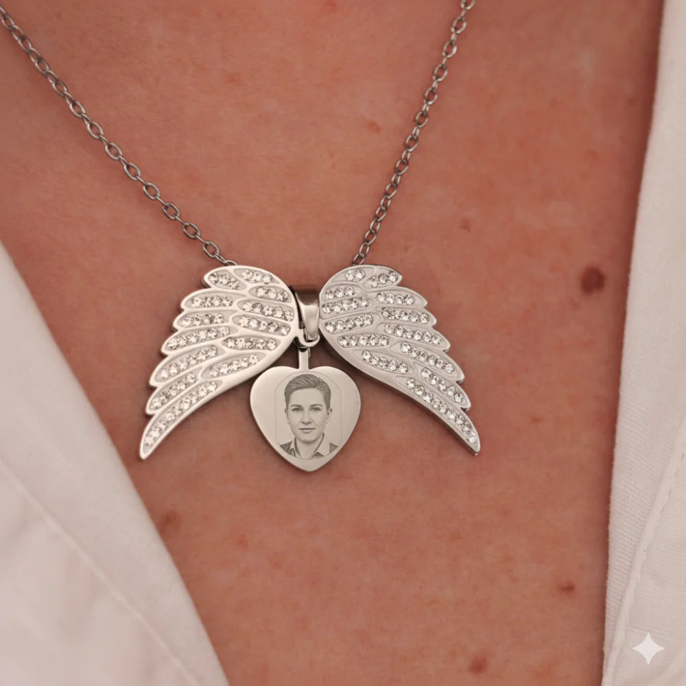 Collana Angelo Mio Con Foto Personalizzata - Image 5