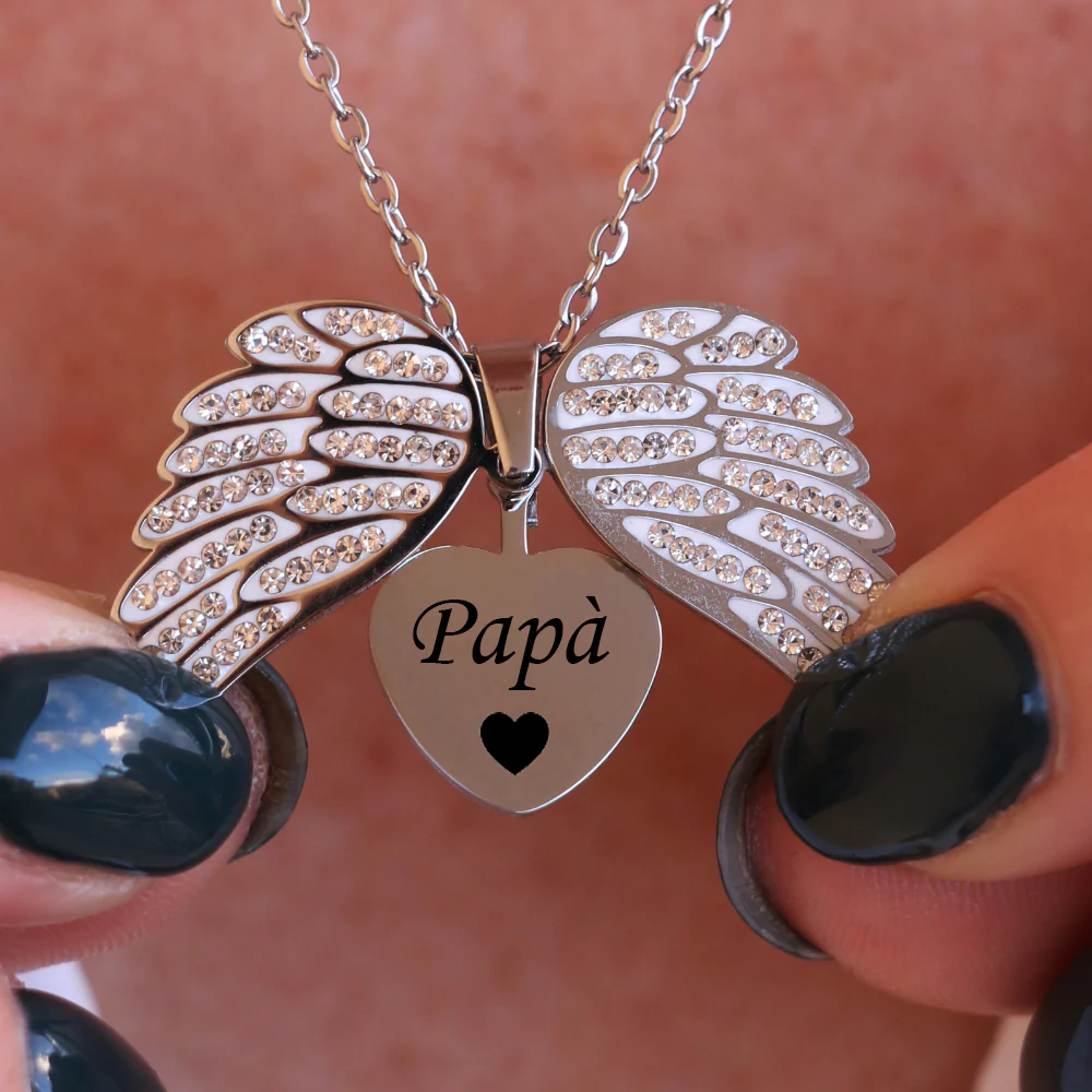 Collana Angelo Mio Con Incisione Personalizzata - Image 3