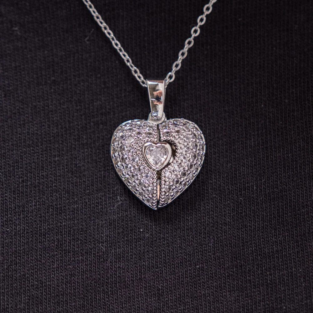 Collana Cuore Diamante Con Incisione Personalizzata - Image 5