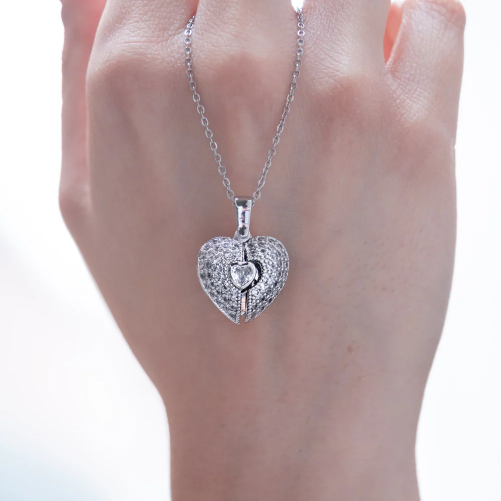 Collana Cuore Diamante Con Incisione Personalizzata - Image 8