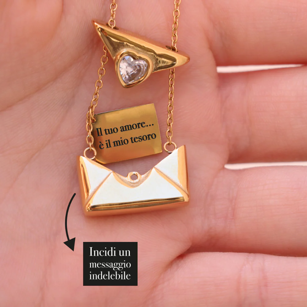Collana Lettera Con Messaggio Segreto E Incisione Personalizzata - Image 4