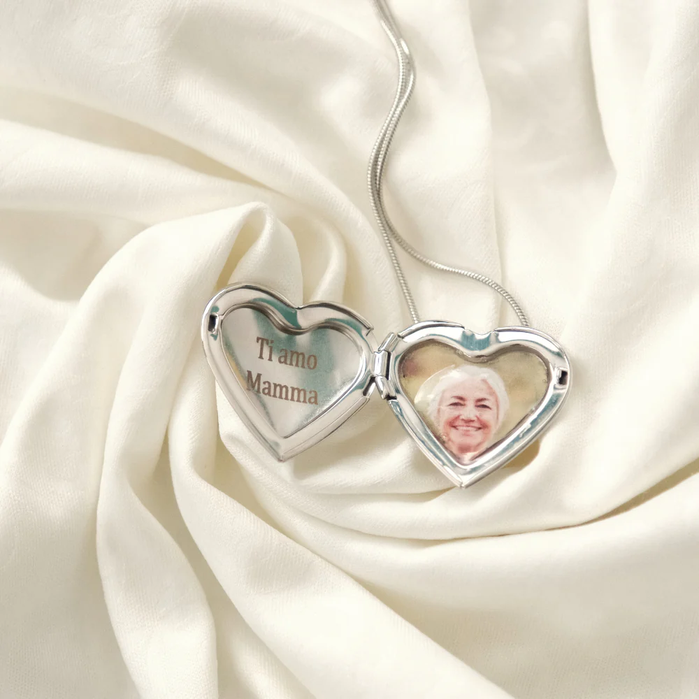 Collana Cuore Foto Stampata Personalizzata - Image 3