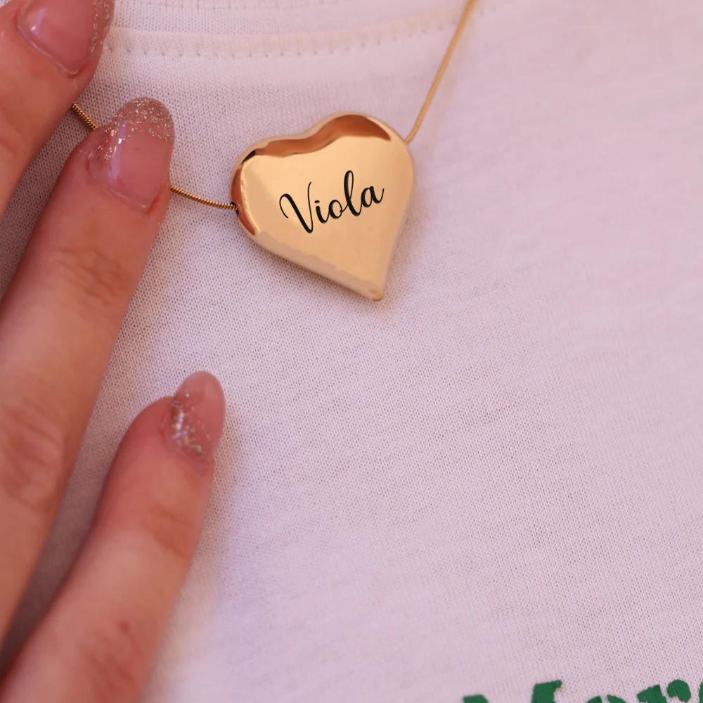 Collana Cuore Mio Con Incisione Personalizzata - Image 3