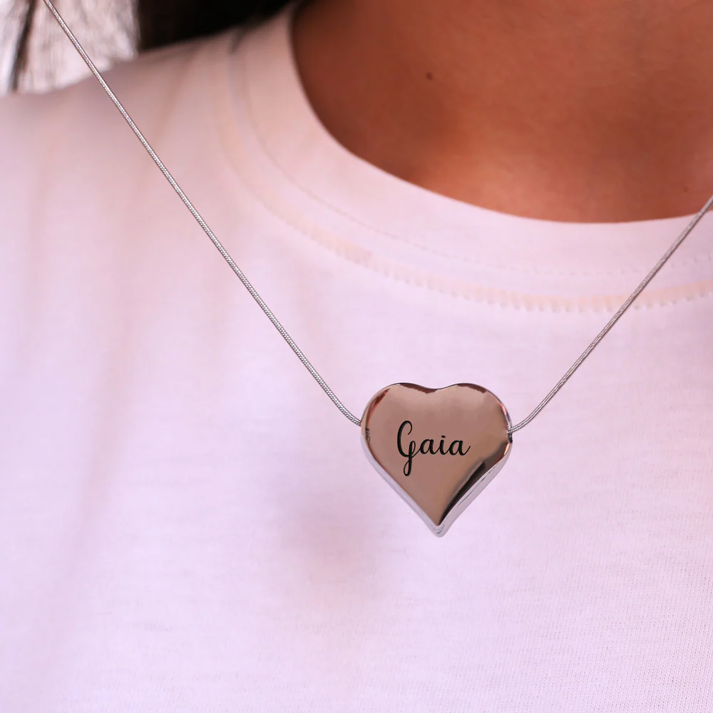 Collana Cuore Mio Con Incisione Personalizzata - Image 4