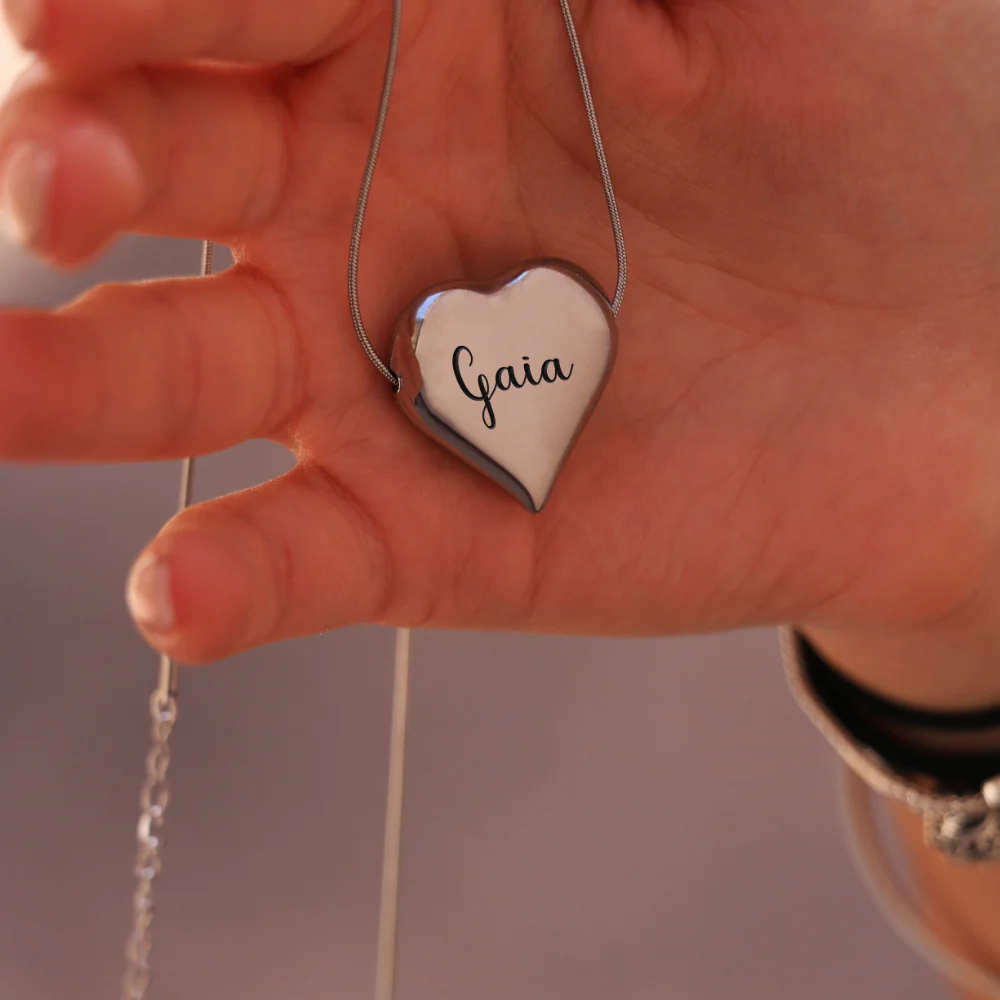 Collana Cuore Mio Con Incisione Personalizzata - Image 6