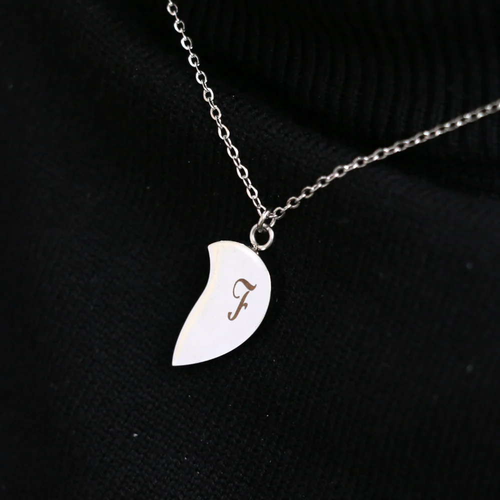 Collana Cuore Spezzato Personalizzata (2 Catenine) - Image 3
