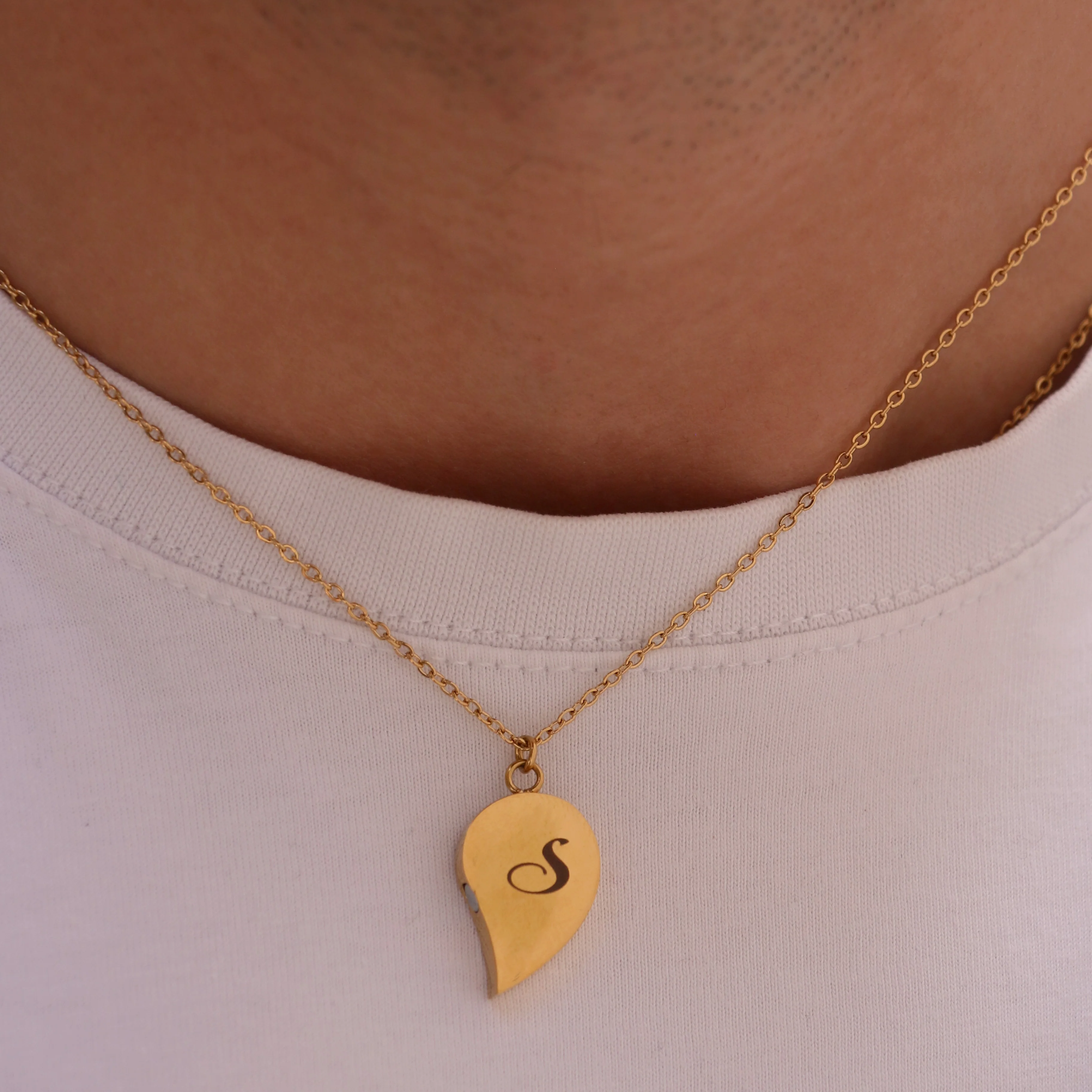 Collana Cuore Spezzato Personalizzata (2 Catenine) - Image 5