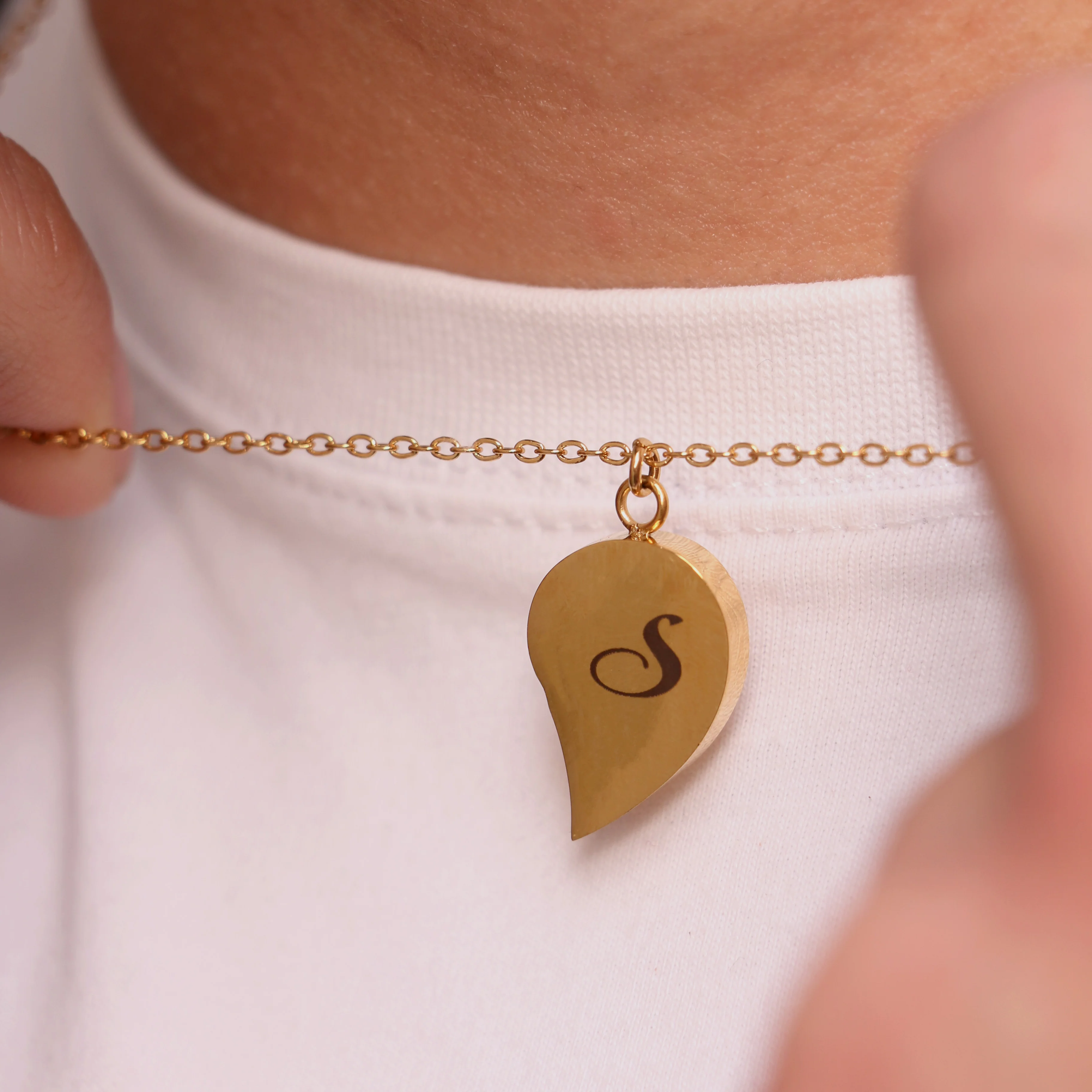 Collana Cuore Spezzato Personalizzata (2 Catenine) - Image 6