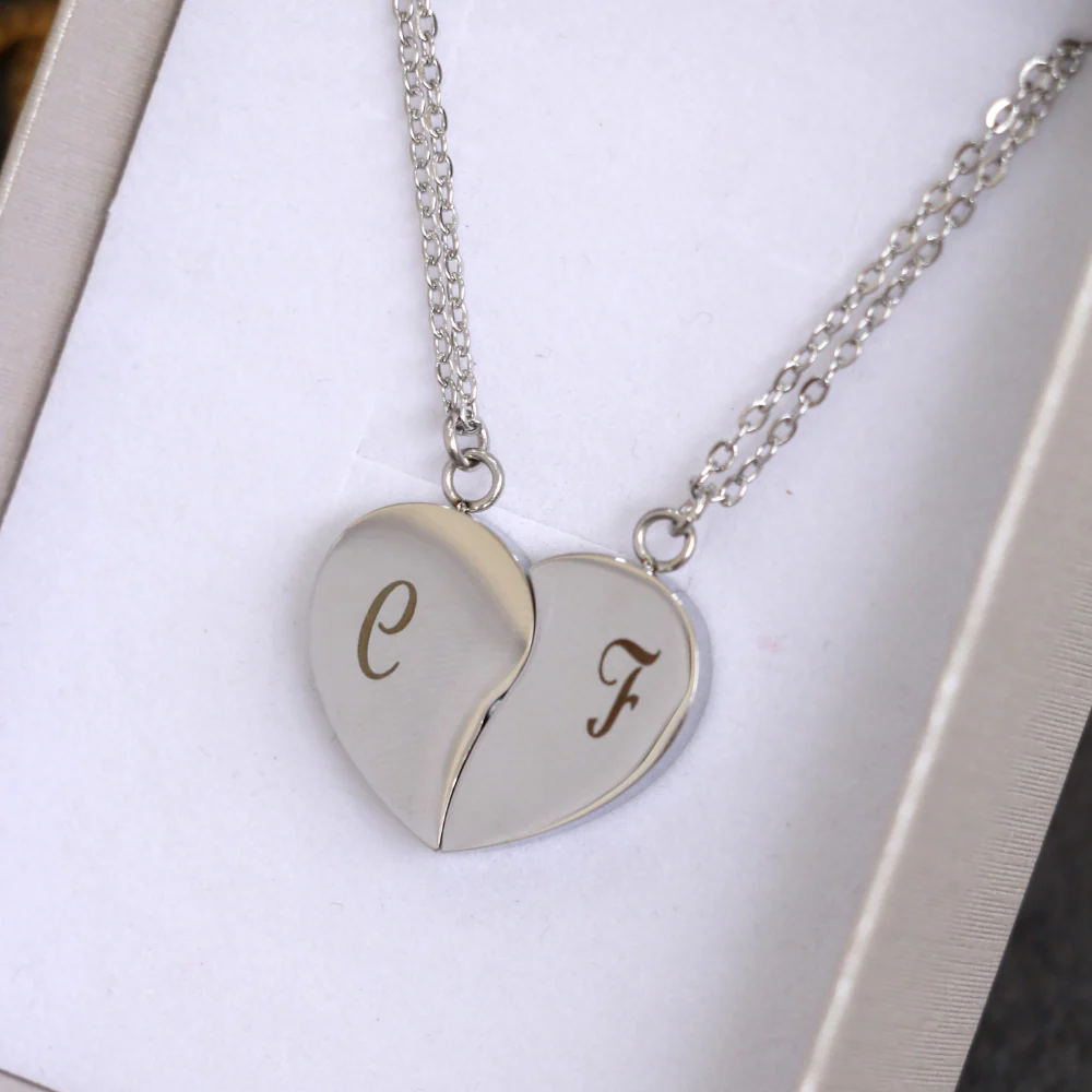 Collana Cuore Spezzato Personalizzata (2 Catenine) - Image 7