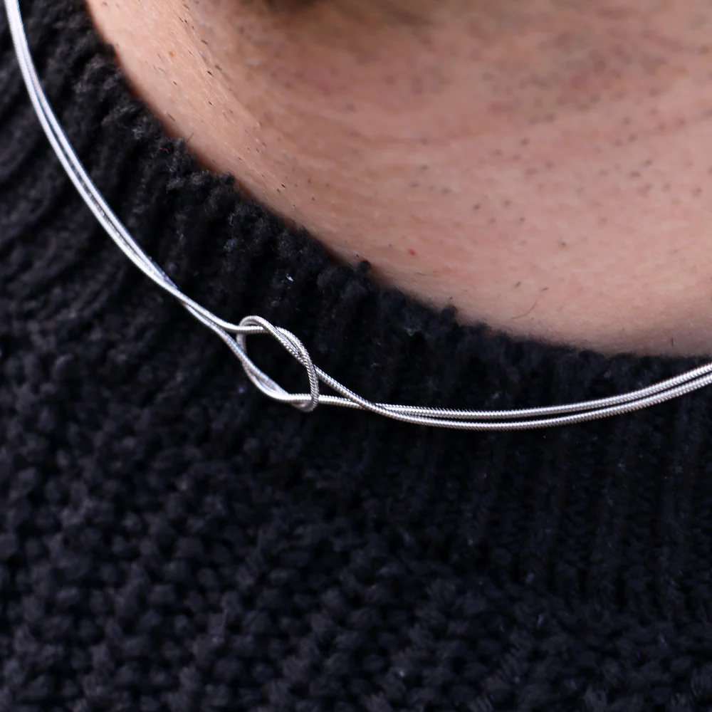 Collana Nodo Infinito (2 Catenine) - Confezione Regalo Con Rosa - Image 8