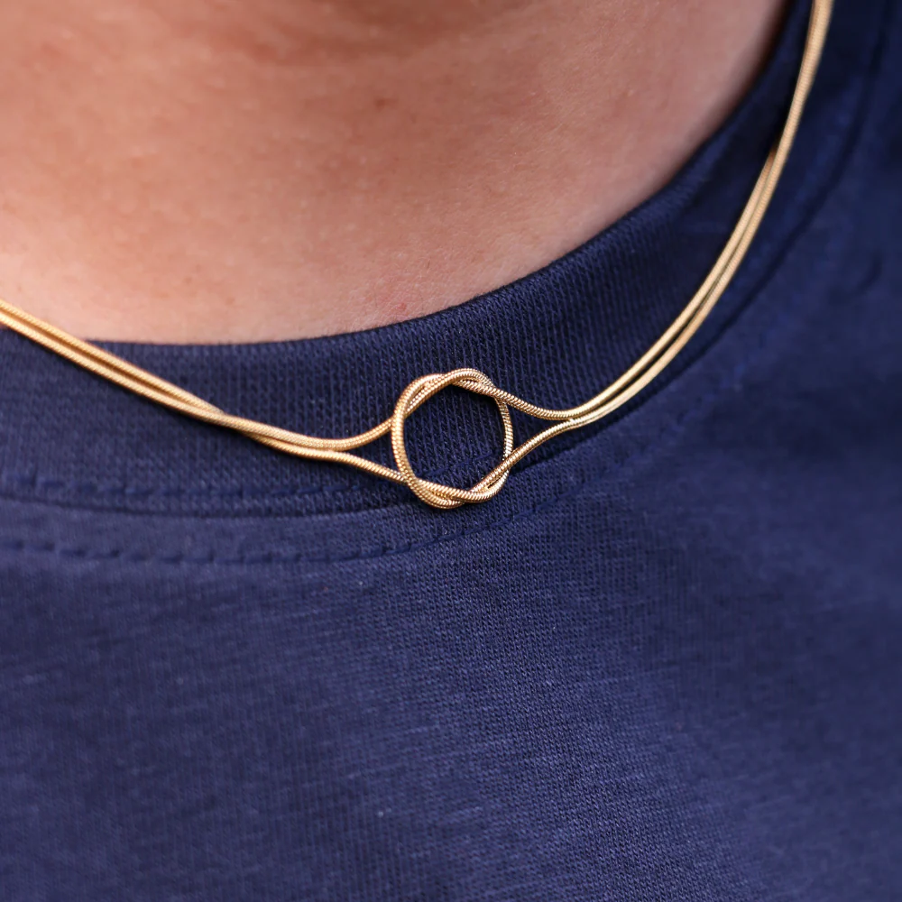 Collana Nodo Infinito (2 Catenine) - Confezione Regalo Con Rosa - Image 9