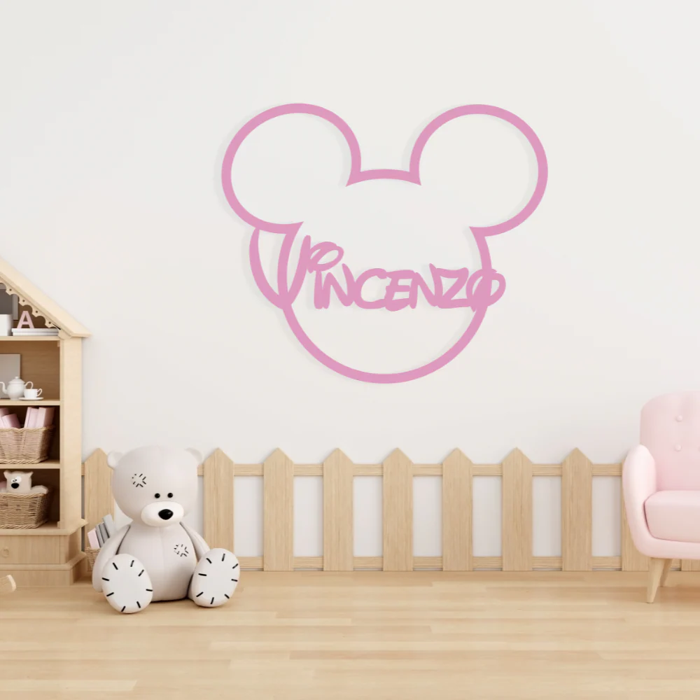 Decoro A Parete Topolino E Nome Personalizzato - Image 4