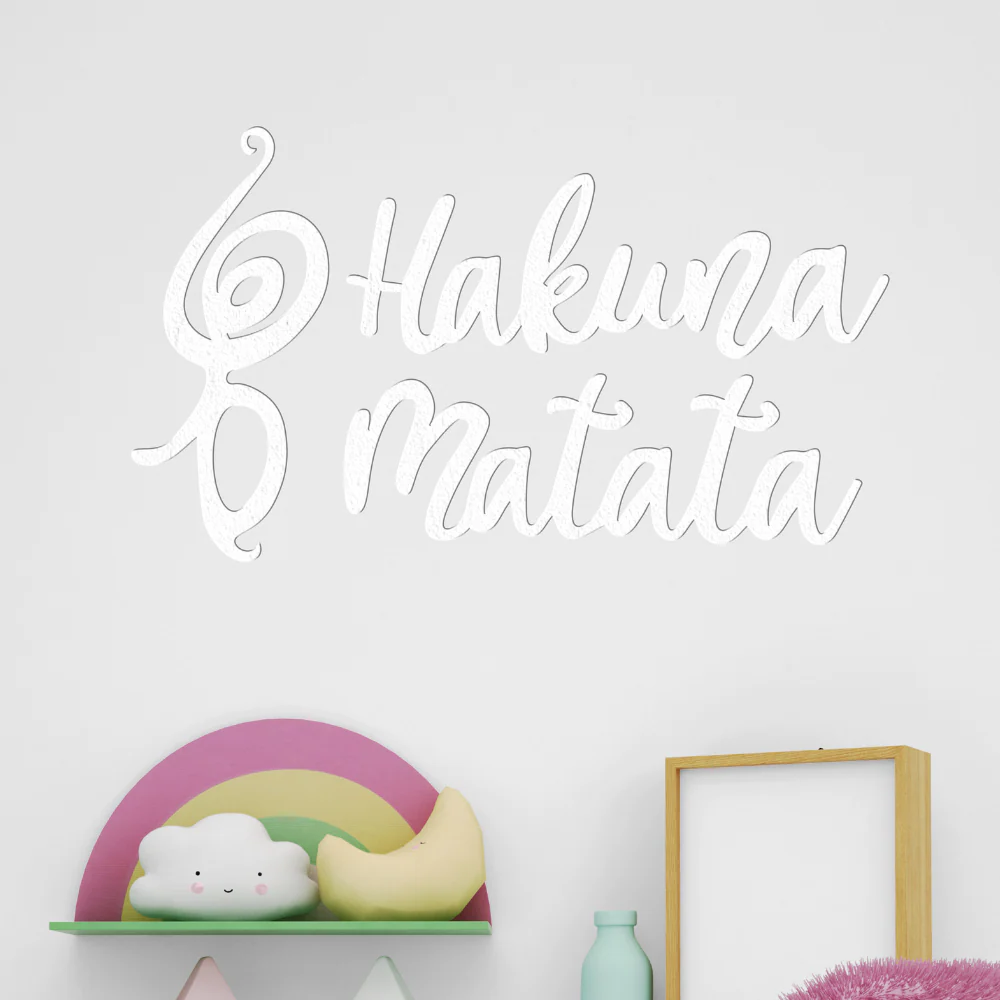 Decoro Frase A Parete Hakuna Matata In Legno - Image 3