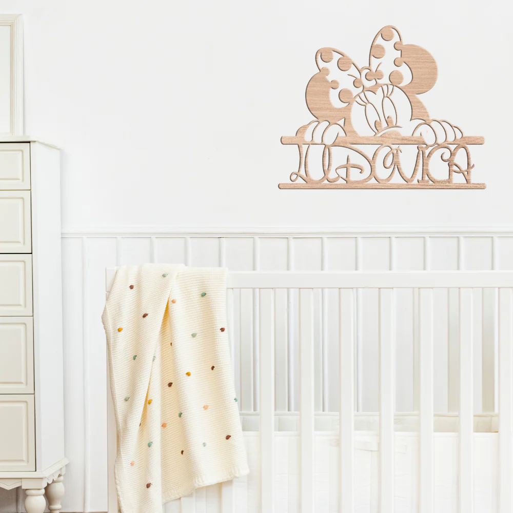 Nome Minnie Personalizzato In Legno - Image 3