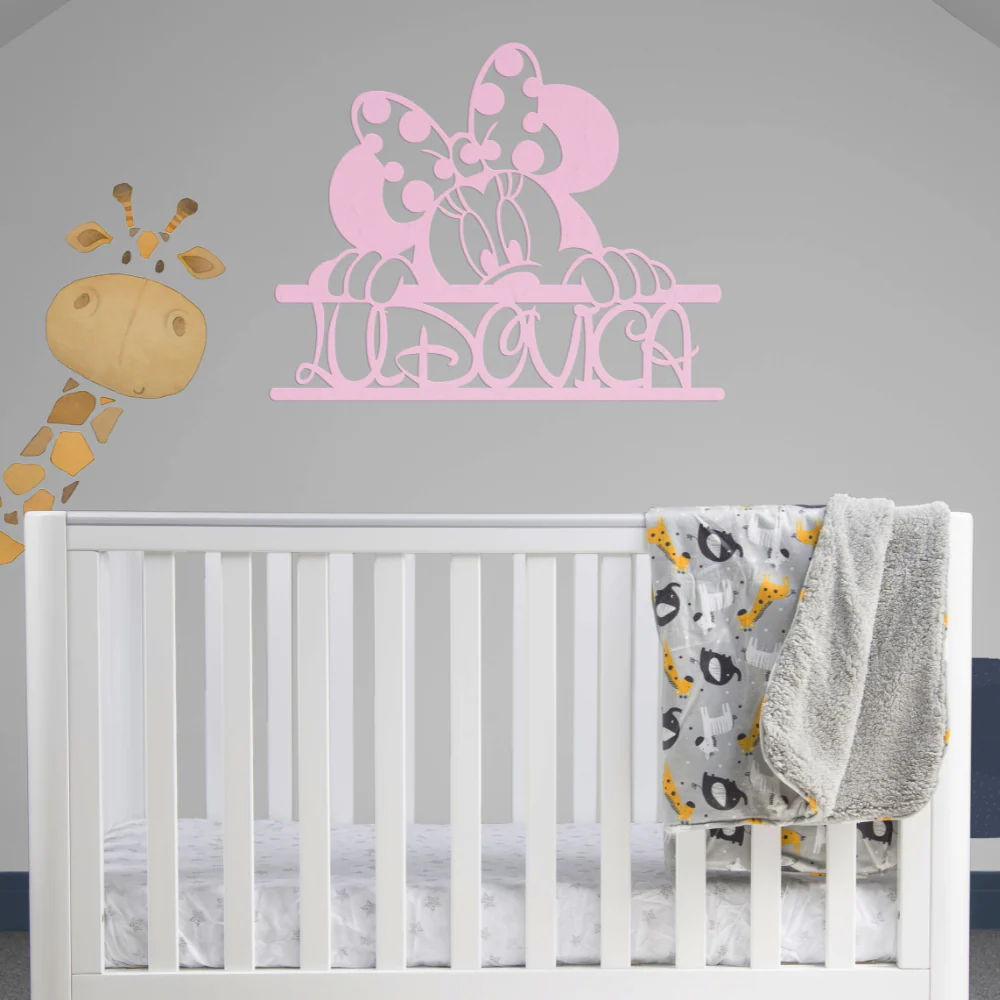 Nome Minnie Personalizzato In Legno - Image 4