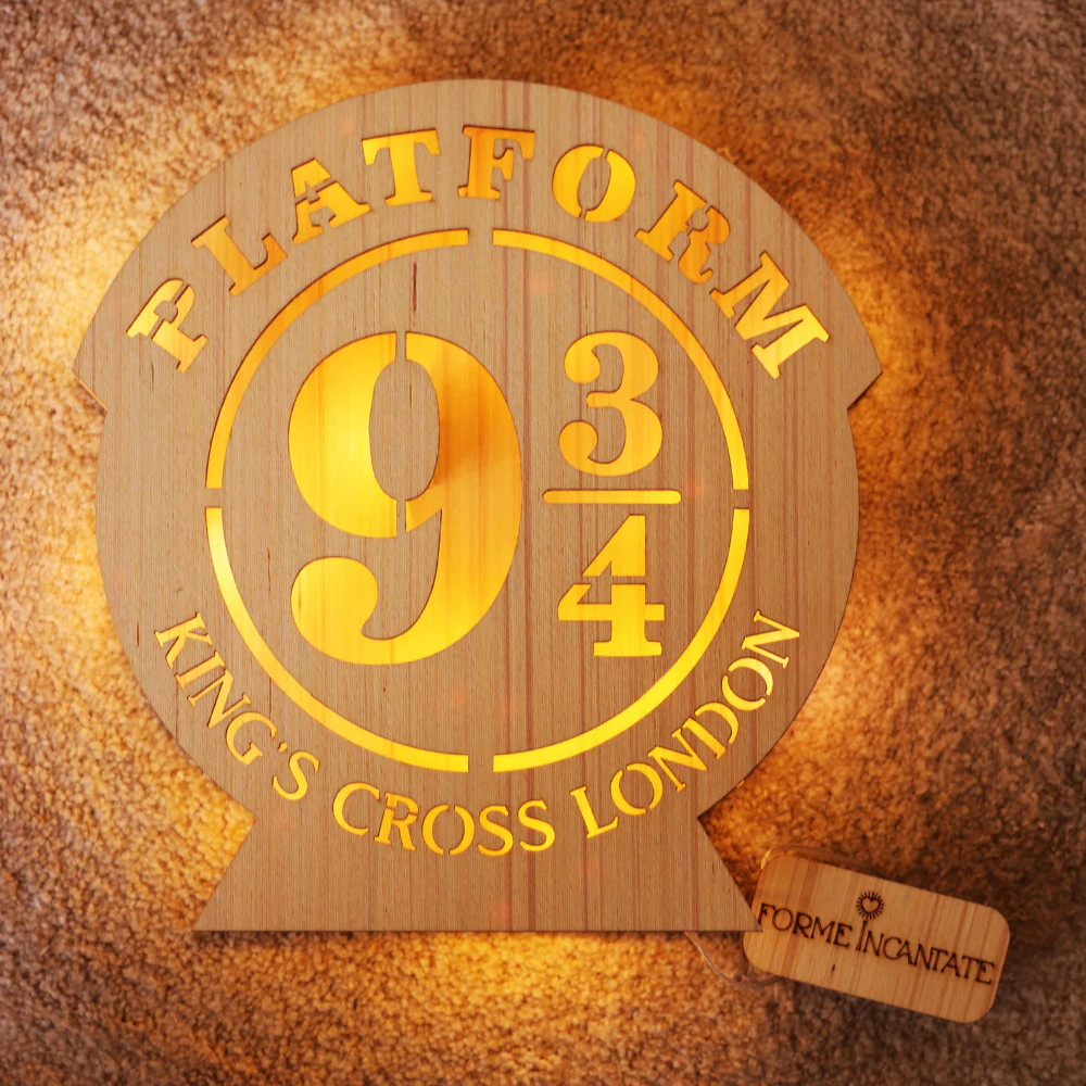 Lampada Led Harry Potter Binario 9¾ In Legno - Image 3