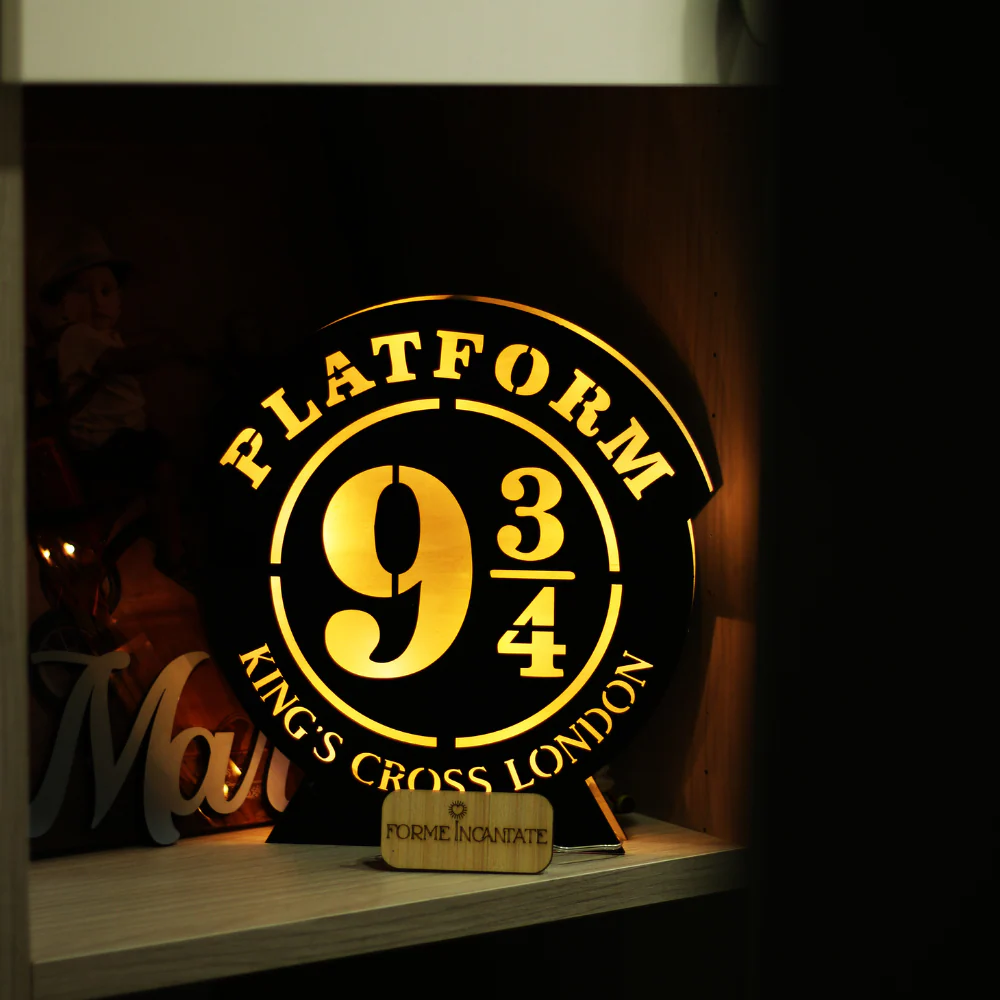 Lampada Led Harry Potter Binario 9¾ In Legno - Image 4