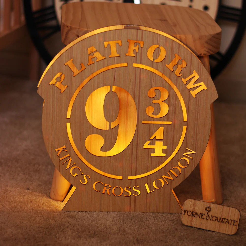 Lampada Led Harry Potter Binario 9¾ In Legno - Image 5