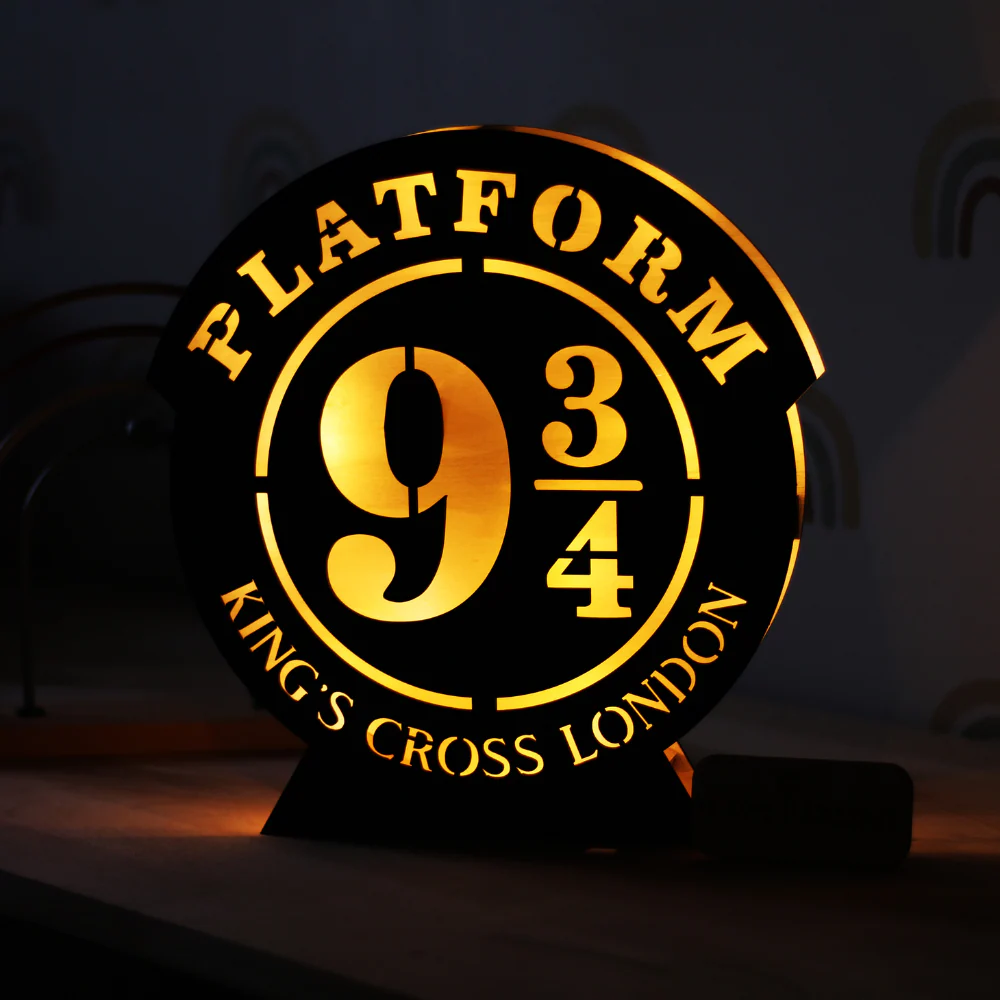 Lampada Led Harry Potter Binario 9¾ In Legno - Image 6