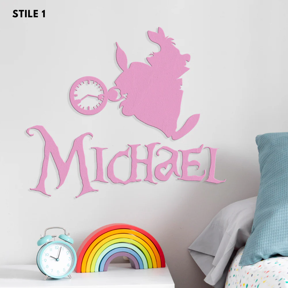 Nome Alice In Wonderland Personalizzato In Legno - Image 10