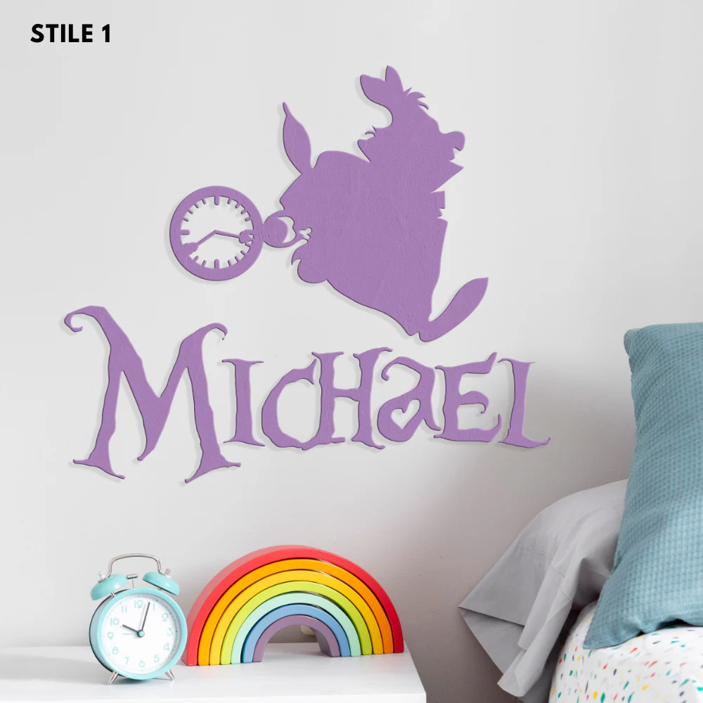 Nome Alice In Wonderland Personalizzato In Legno - Image 11