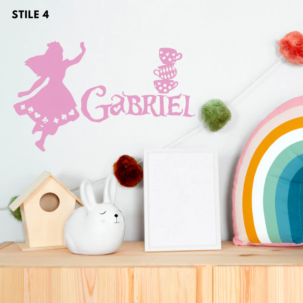 Nome Alice In Wonderland Personalizzato In Legno - Image 16