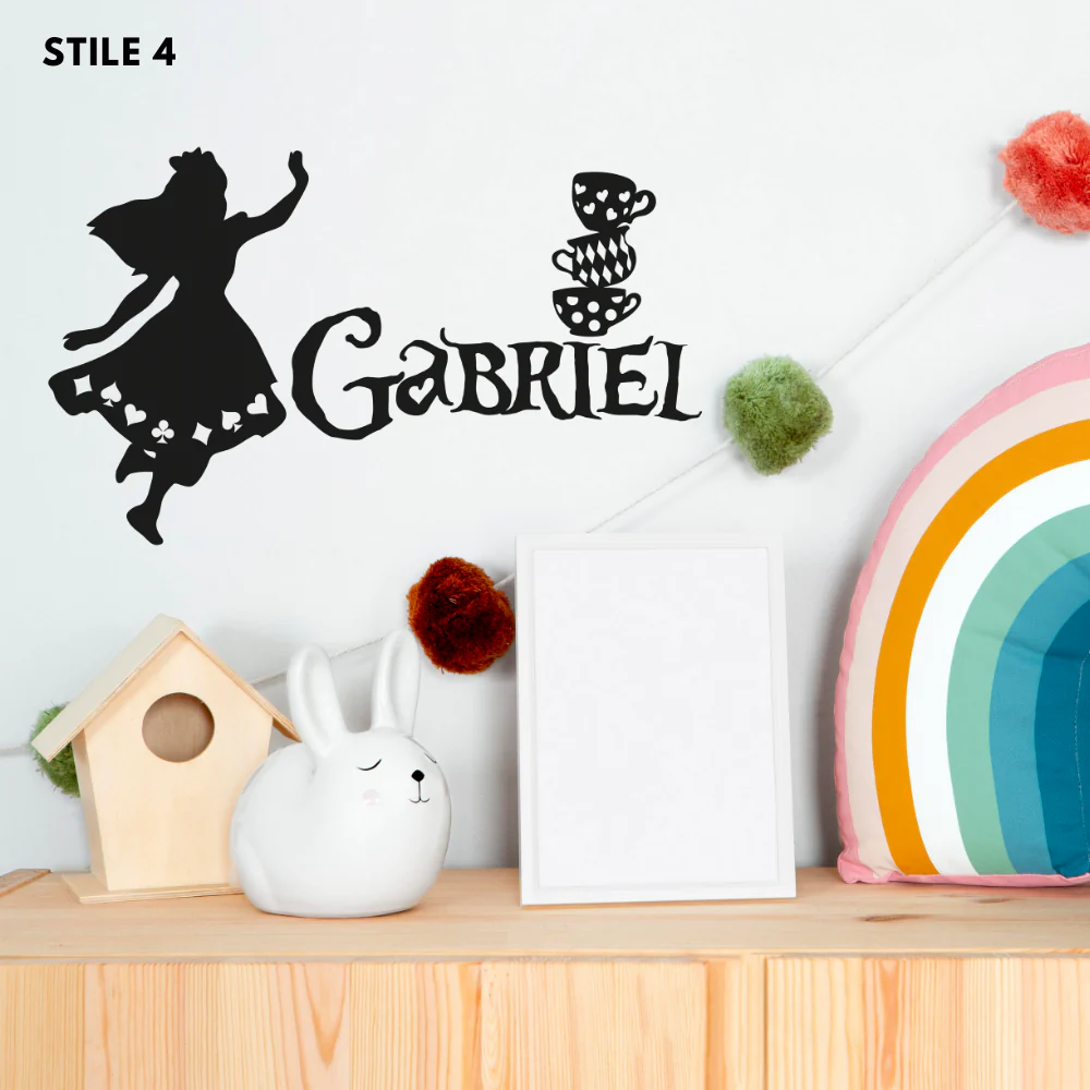 Nome Alice In Wonderland Personalizzato In Legno - Image 19