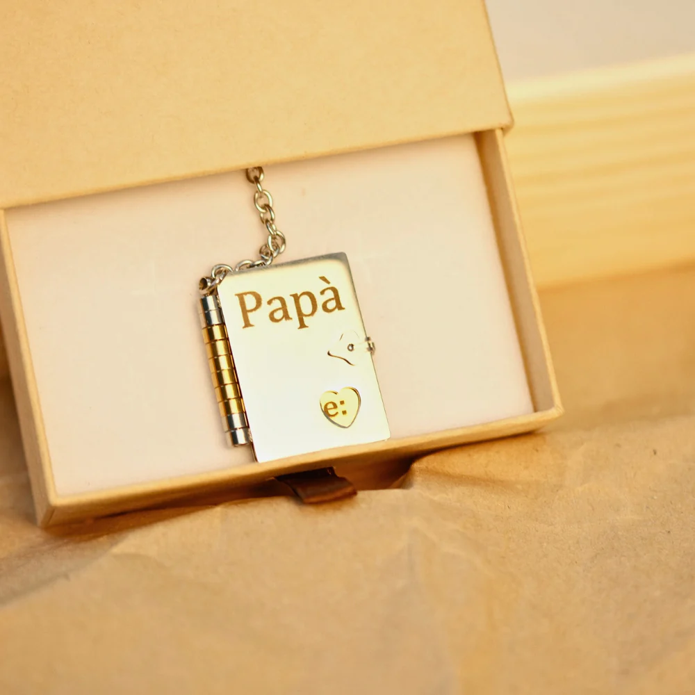 Portachiavi/Collana Book ~ Al mio papà...