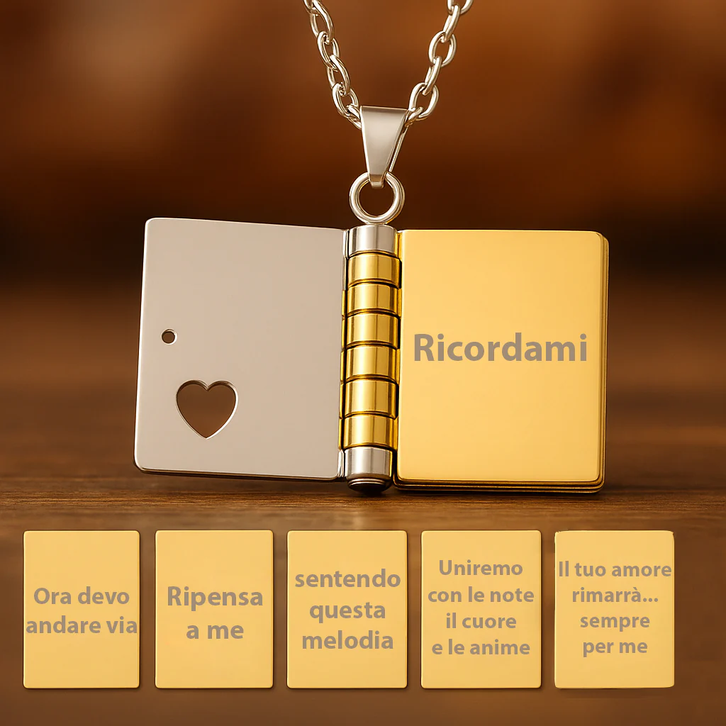 Portachiavi/Collana Book ~ Frase Coco (Ricordami ora devo andare via...)