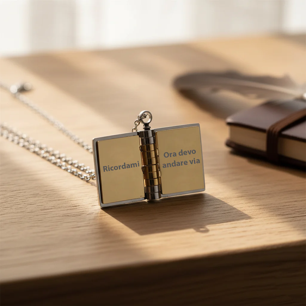 Portachiavi/Collana Book ~ Frase Coco (Ricordami ora devo andare via...) - Image 3