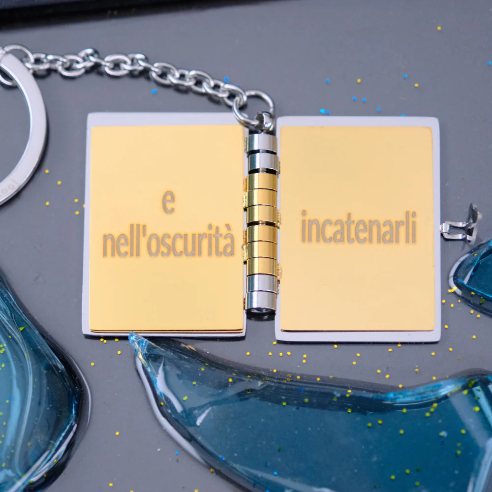 Portachiavi/Collana Book ~ Frase Il Signore Degli Anelli (Un Anello Per Domarli Tutti...) - Image 4