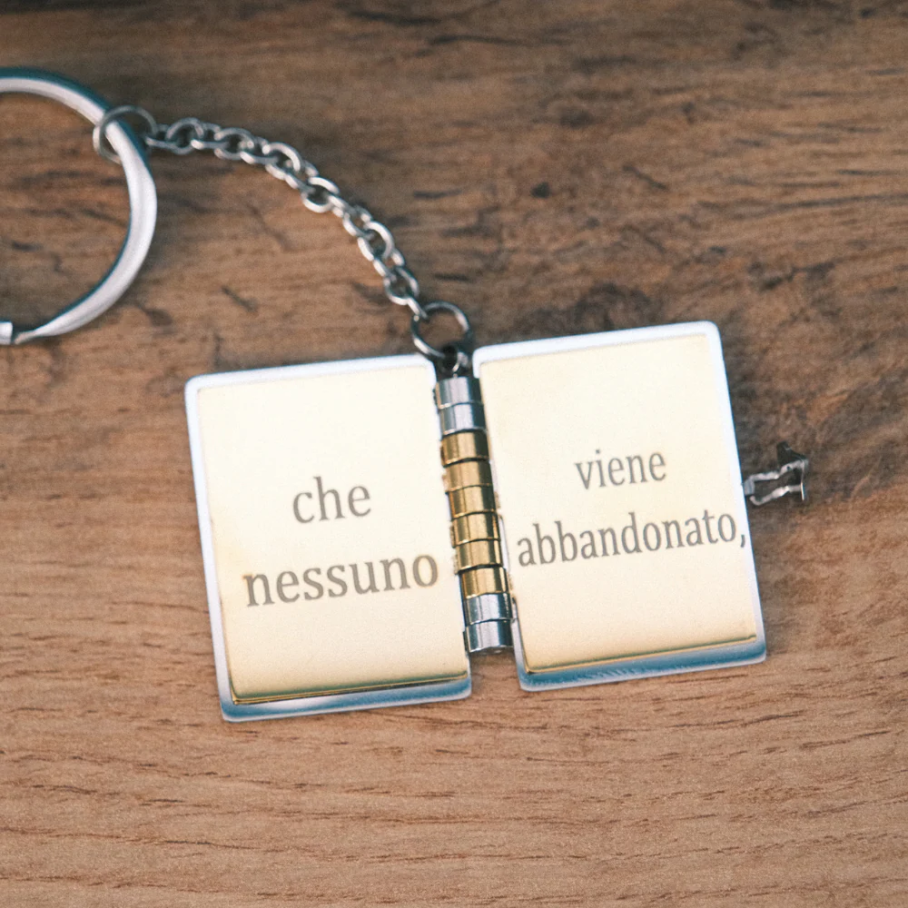 Portachiavi/Collana Book ~ Frase Lilo & Stitch (Ohana significa Famiglia...) - Image 9