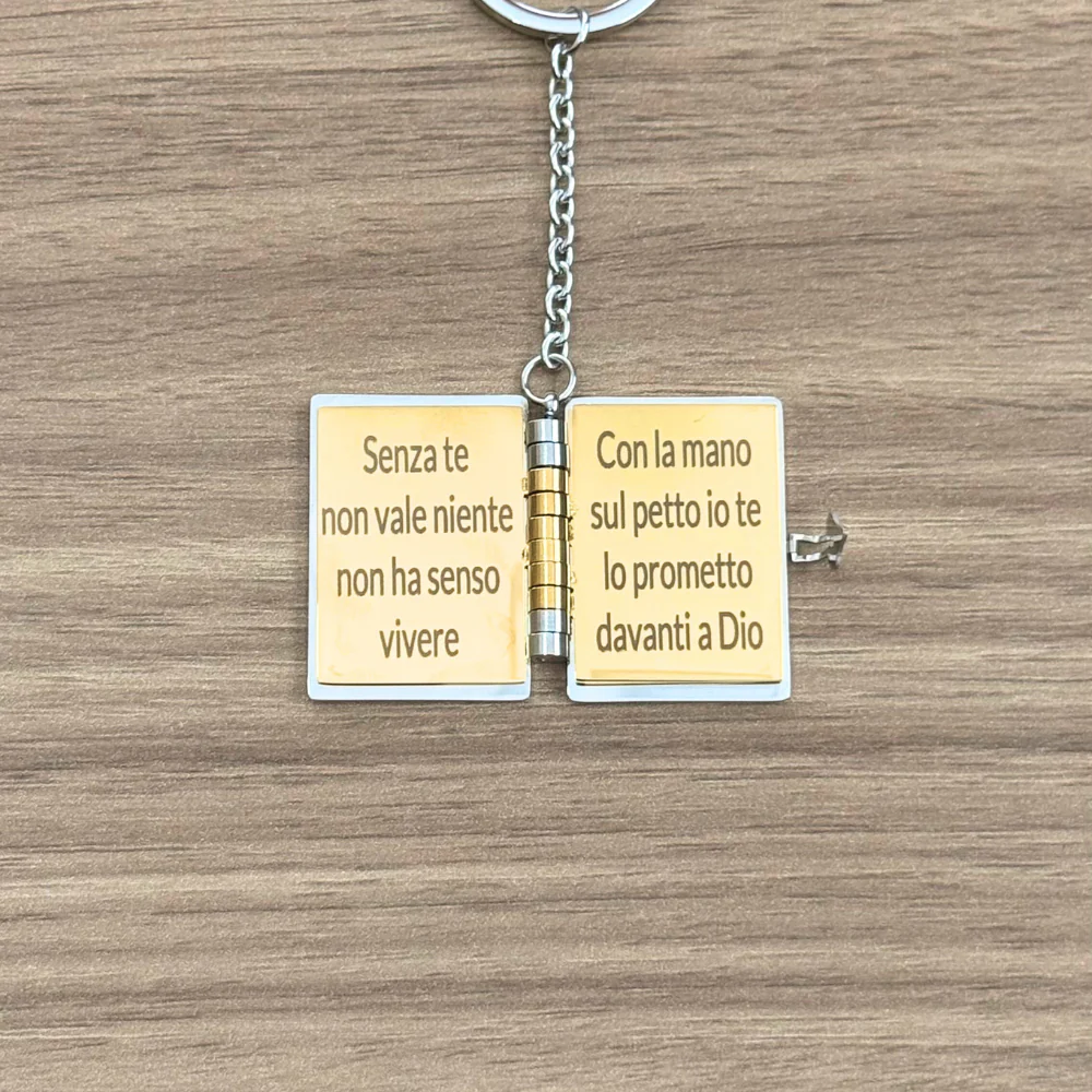 Portachiavi/Collana Book - Frase Per sempre Si - Image 3