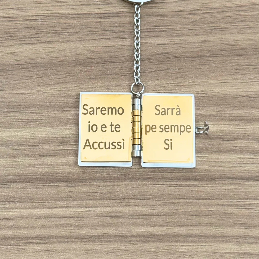 Portachiavi/Collana Book - Frase Per sempre Si - Image 4